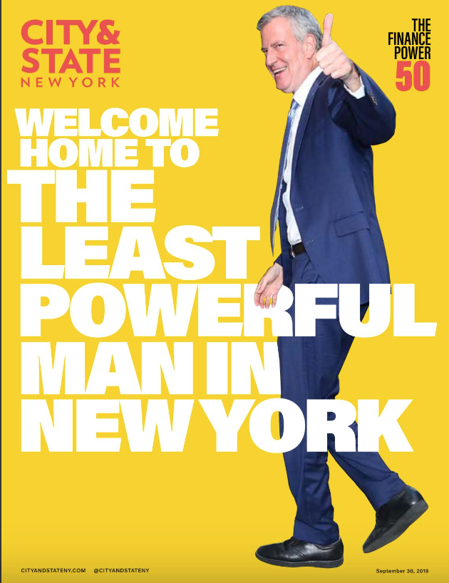 Bill de Blasio, City & State's Sept. 30th cover.